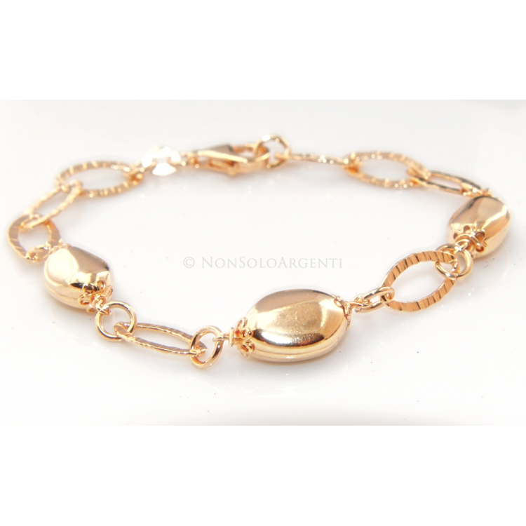 Argento 925 : Bracciale diamantato confetti placcato oro giallo|NonSoloArgenti