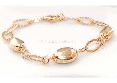 Argento 925 : Bracciale diamantato confetti placcato oro giallo|NonSoloArgenti