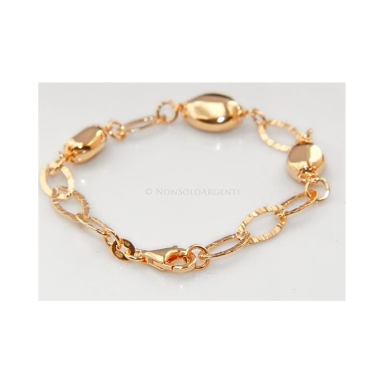 Argento 925 : Bracciale diamantato confetti placcato oro giallo|NonSoloArgenti