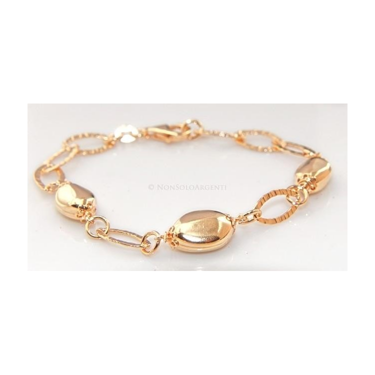 Argento 925 : Bracciale diamantato confetti placcato oro giallo|NonSoloArgenti