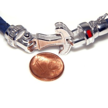 NSA|bracciale massiccio argento 925, made in italy