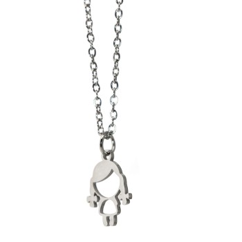 NSA|Steel pendant necklace for a boy or girl for women and mothers