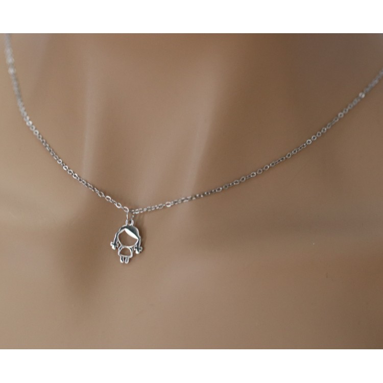 NSA|Steel pendant necklace for a boy or girl for women and mothers