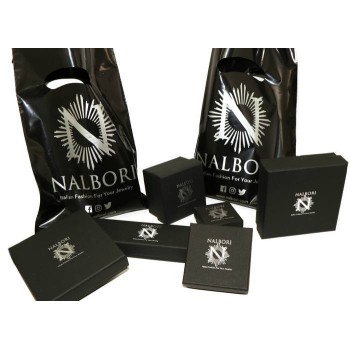 NSA | NALBORI jewelry refined packaging, screen-printed box and shopping bag.