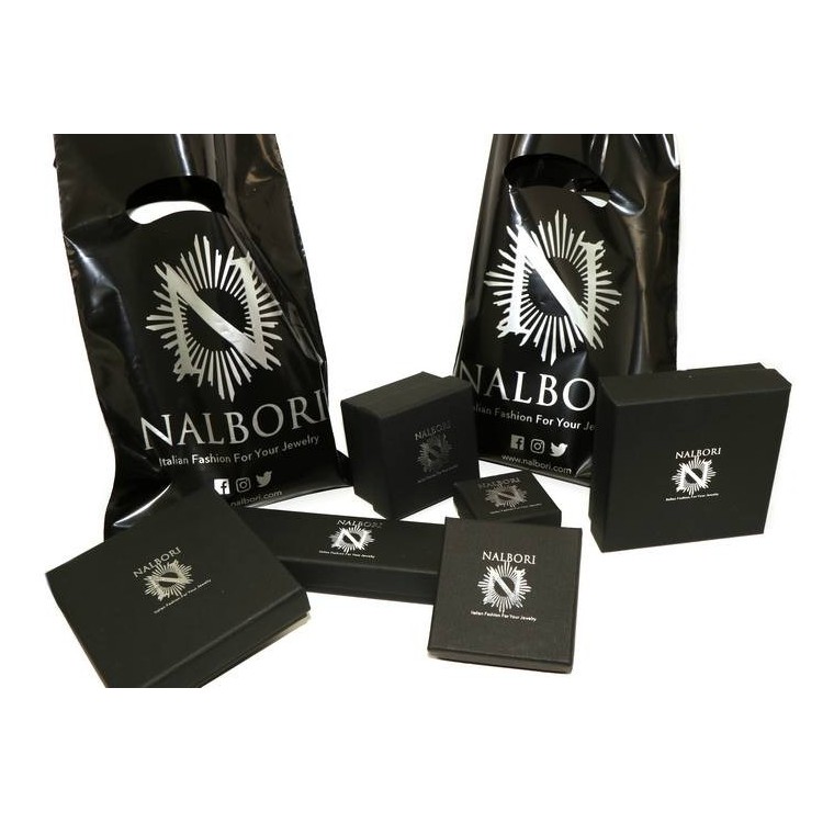 NSA | NALBORI jewelry refined packaging, screen-printed box and shopping bag.